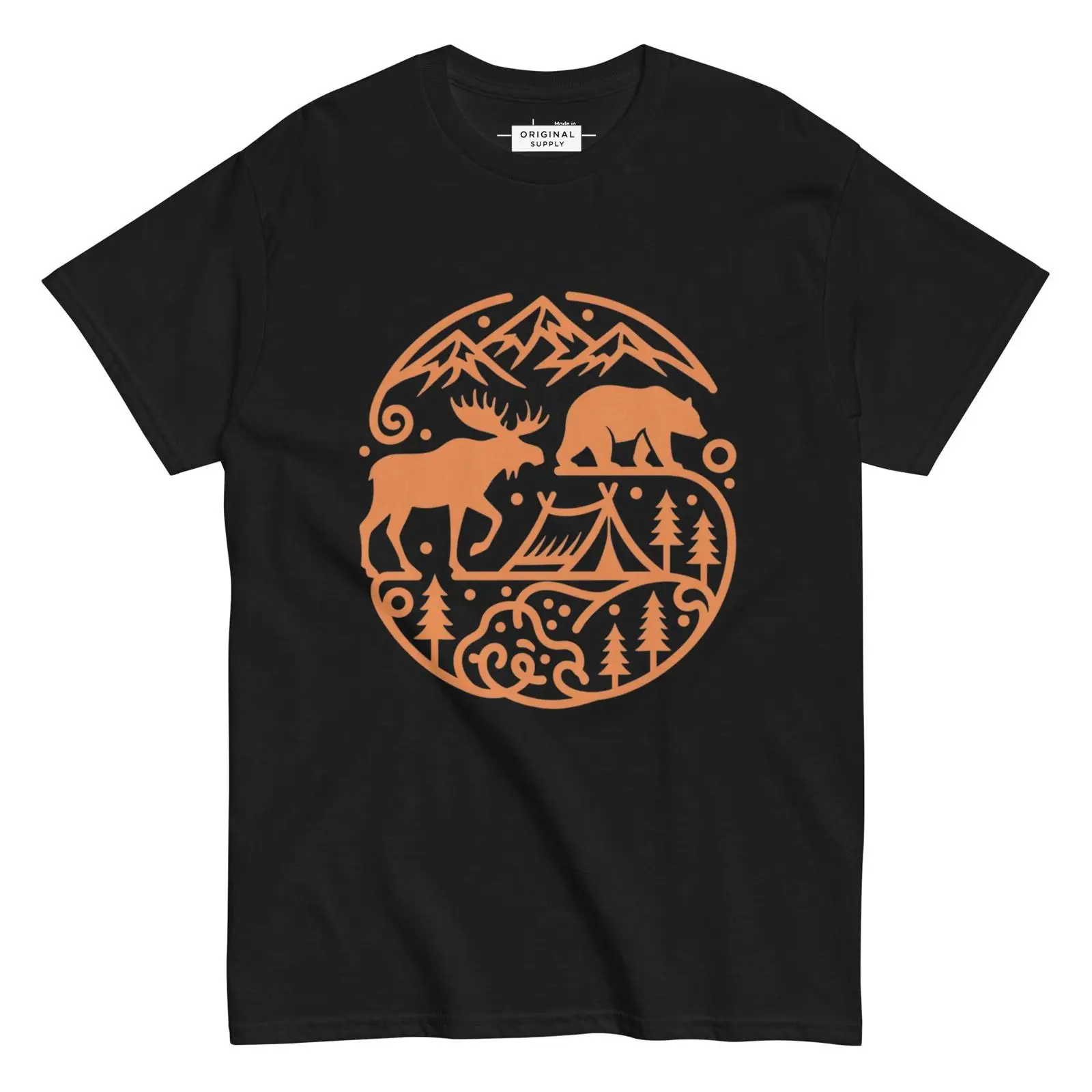 Outdoor Adventure Ideas - T-shirt de style outdoor, motif élan