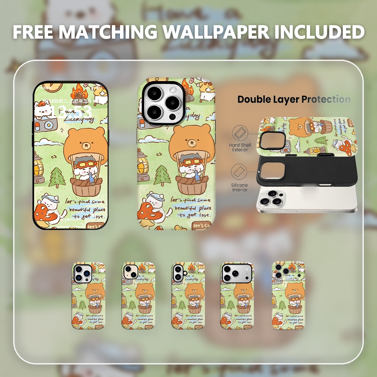Outdoor Adventure Series - animaux mignons aventure nature illustration kawaii
