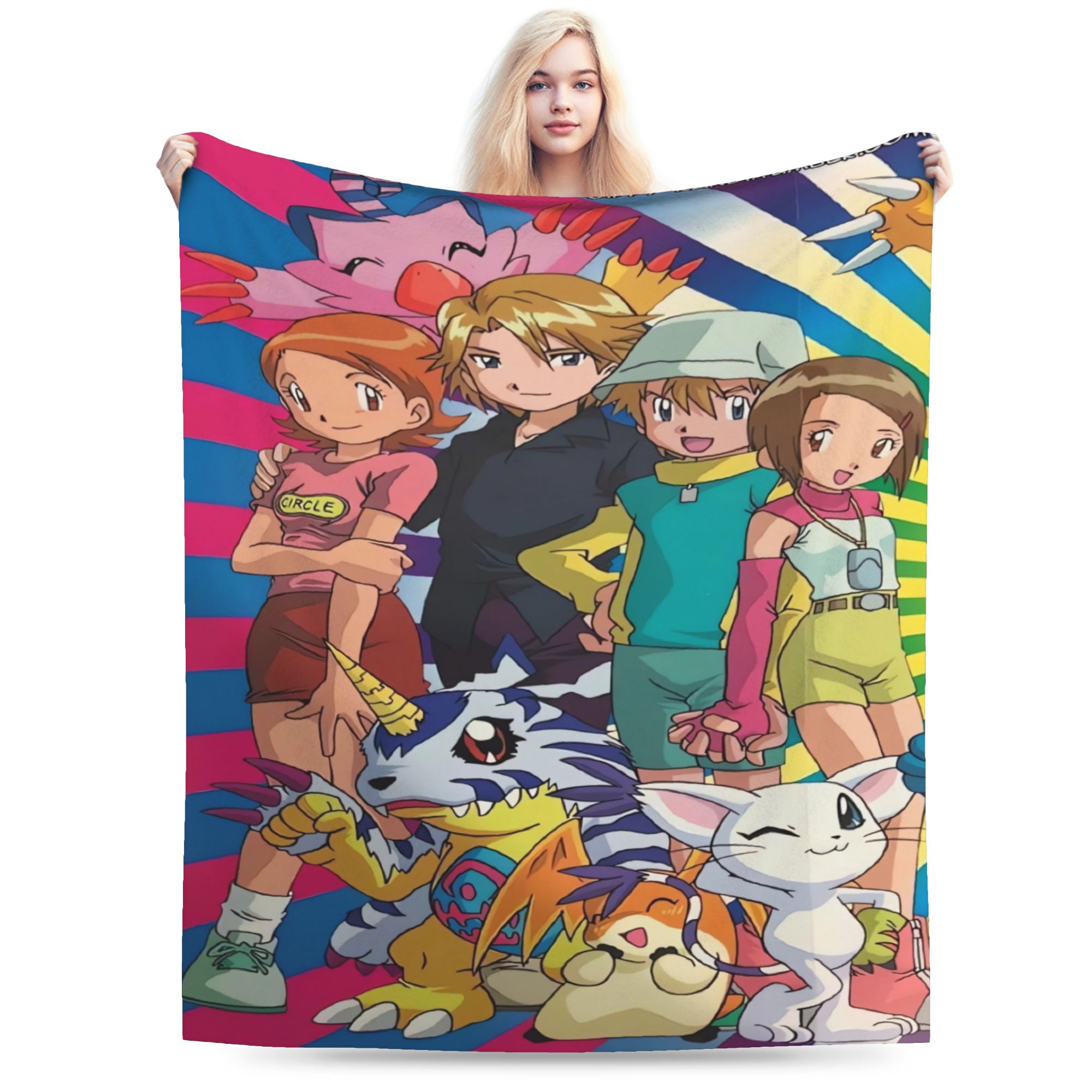 Outdoor Adventure Girl - Couverture Digimon Adventure de qualité supérieure,