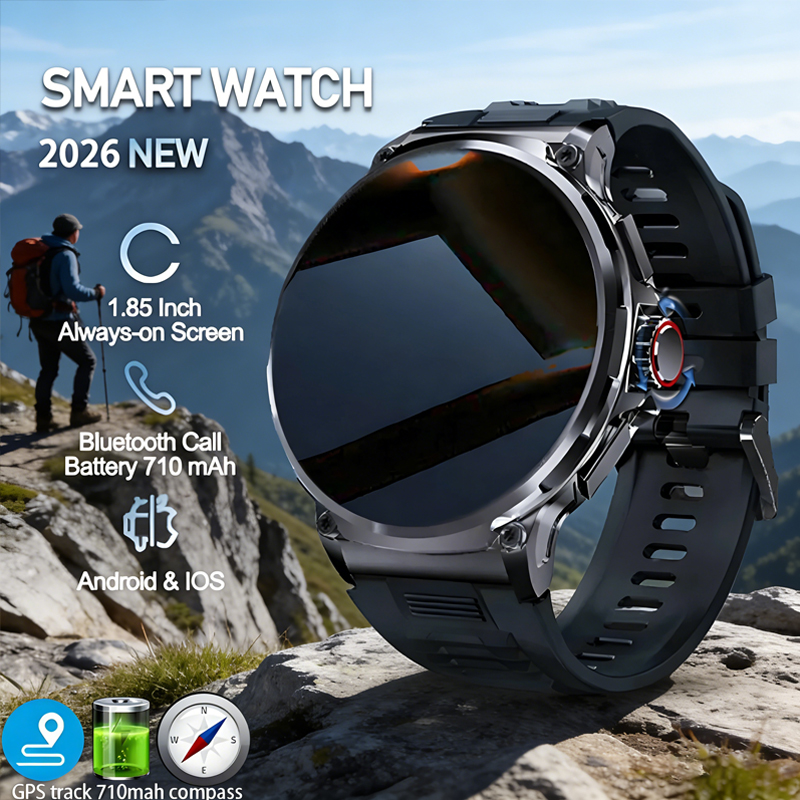 Outdoor Adventure Hours - Montre connectée pour homme 710 mAh,