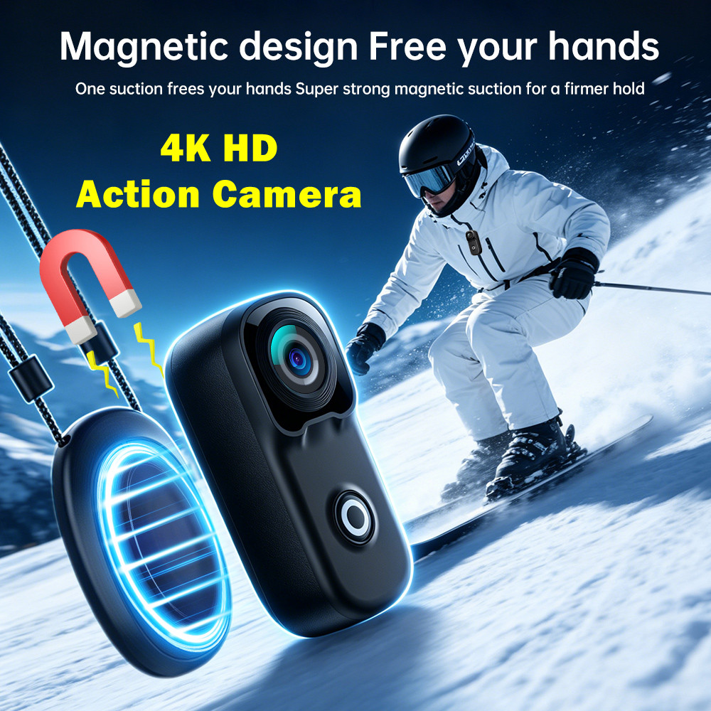 Outdoor Adventure Series - Caméra d'action 4K miniature étanche, mini