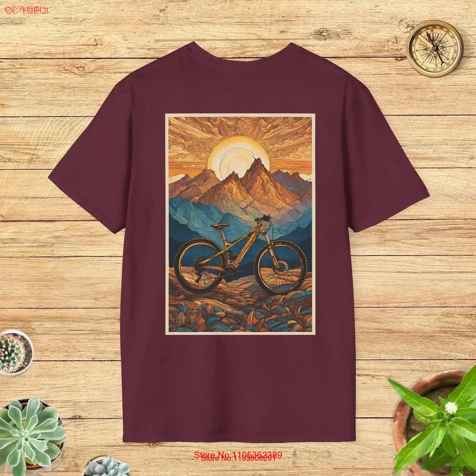 Outdoor Adventure Ideas - T-shirt artistique VTT Scénique – Cyclisme