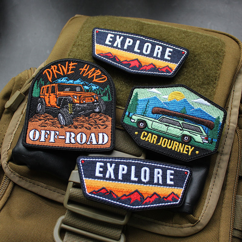 Outdoor Adventure Clothing - Patch de broderie de paysage, badge