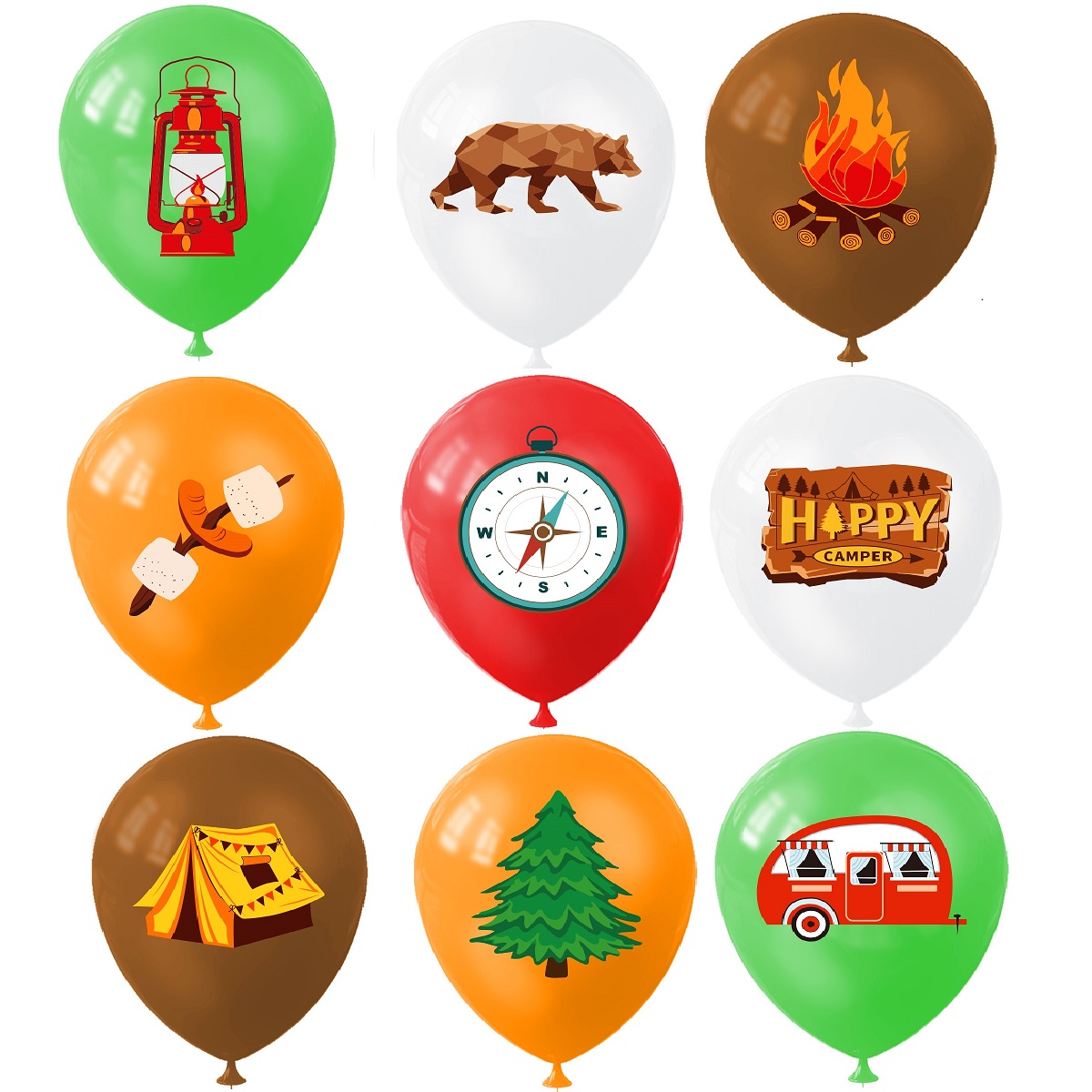 Ballons de Camping heureux 9 p - Outdoor Adventure Girl avis et prix